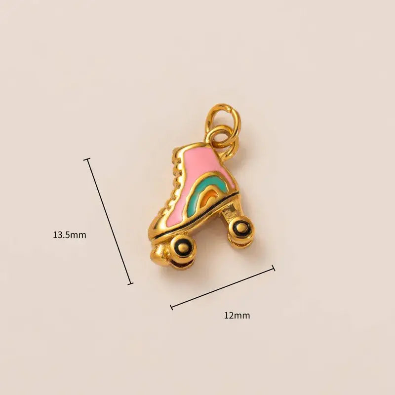 Rollerskate Charm for Charm Bar Charm Necklace Roller Skate
