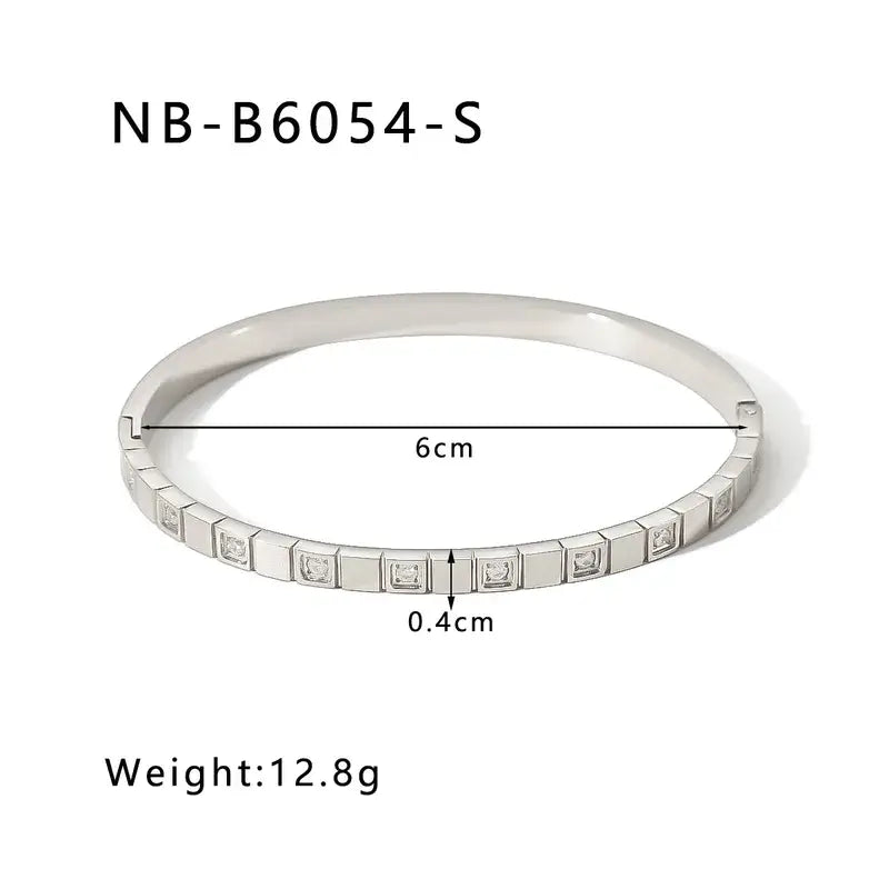Silver Bangle Bracelets Stainless Steel Bracelet Silver
