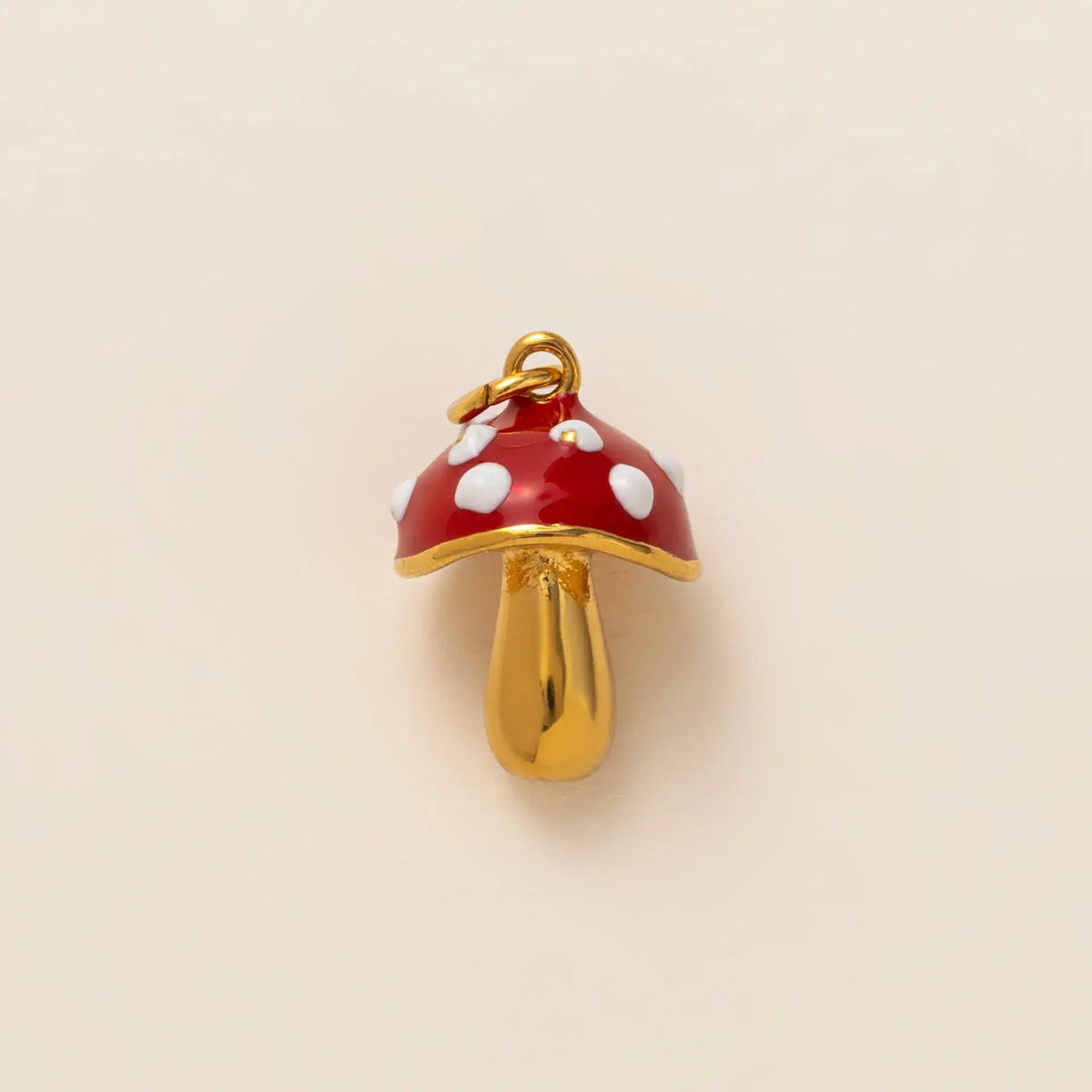 Mushroom Charm for Charm Bar 18K Gold Plated Stainless Steel