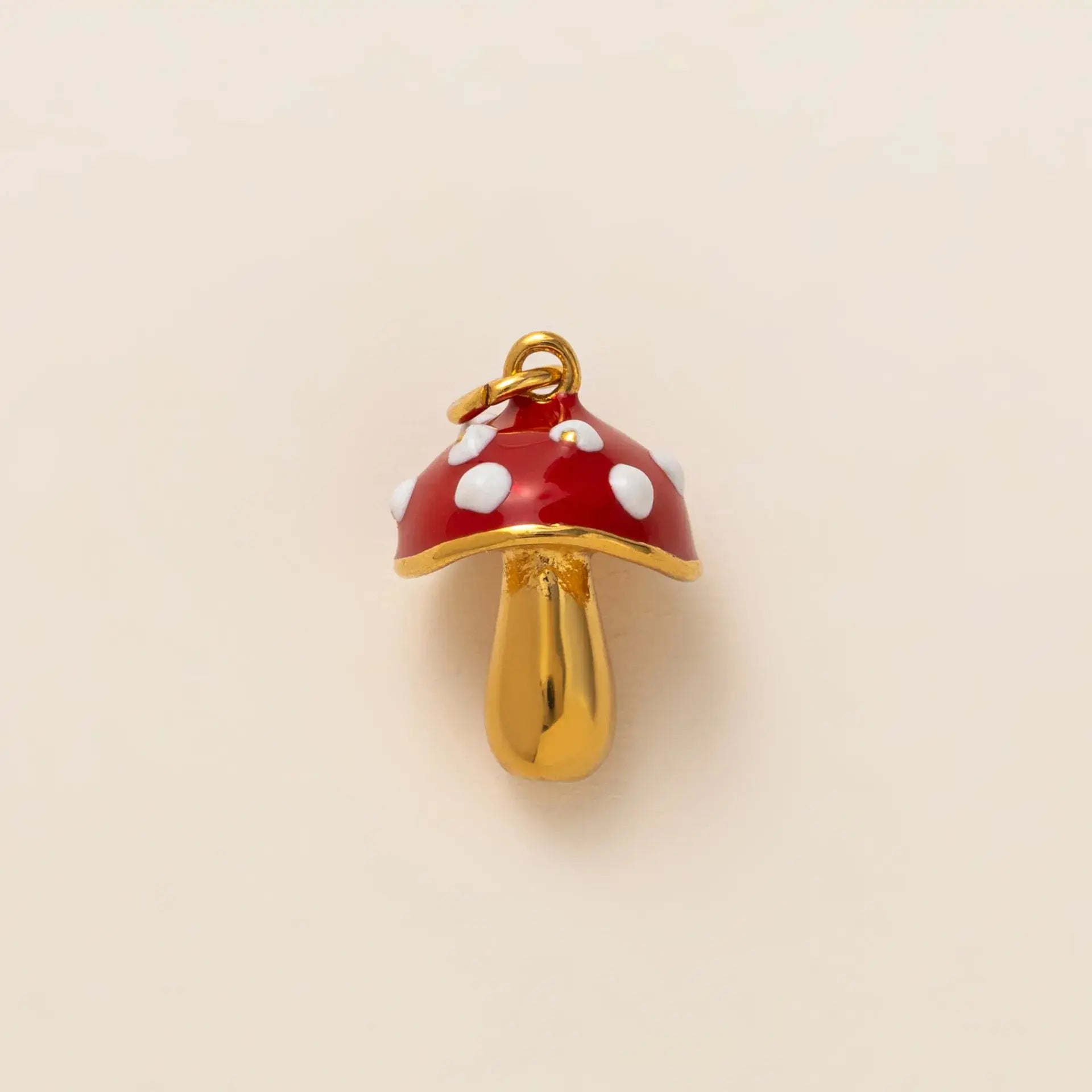 Mushroom Charm for Charm Bar 18K Gold Plated Stainless Steel