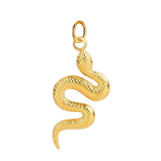 Snake Charm Stainless Steel in Silver or Gold Charm Bar