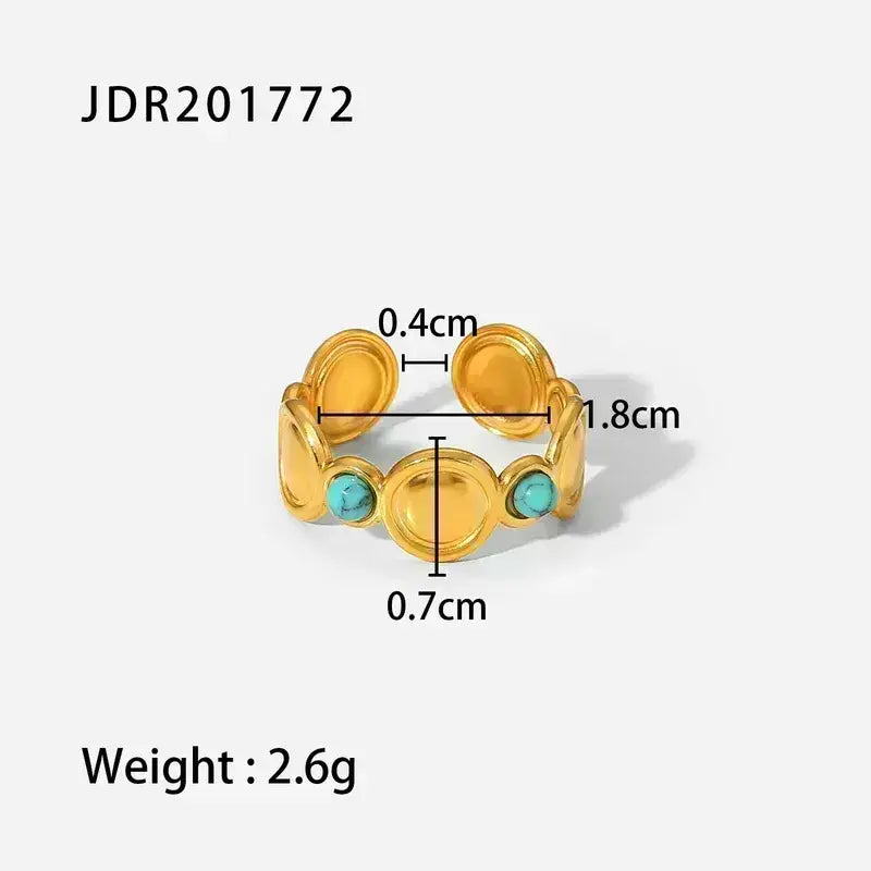 Stainless Steel Rings Gold Plated