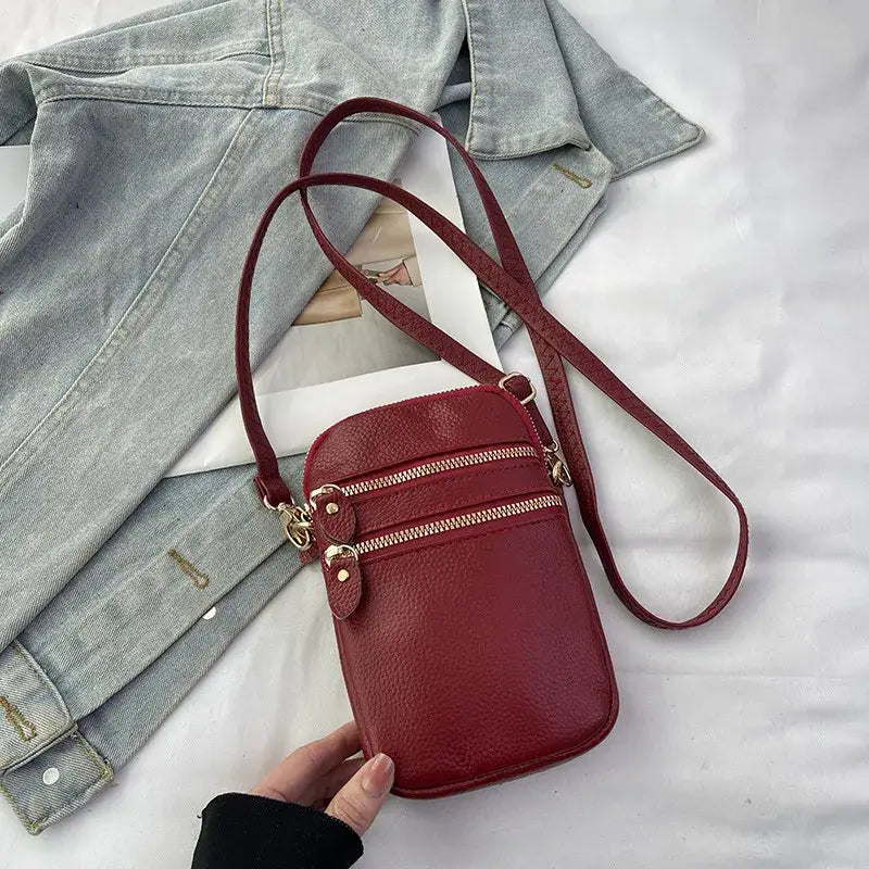 Cross Body Genuine Leather Small Tote Purse Handbag