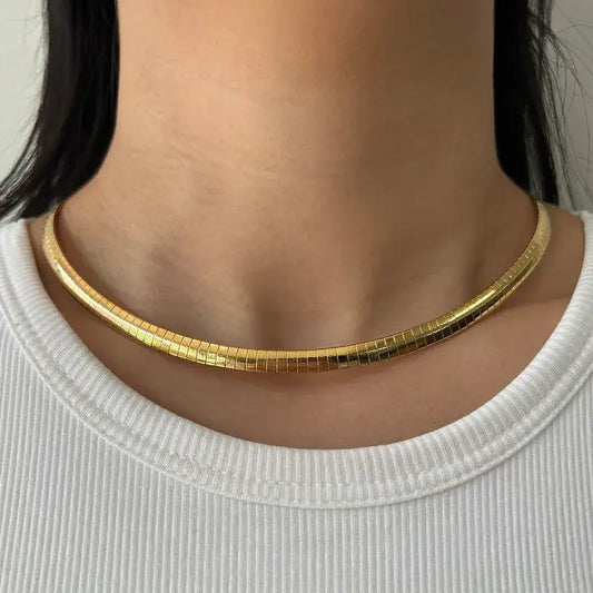 Gold Plated Stainless Steel Choker Necklace