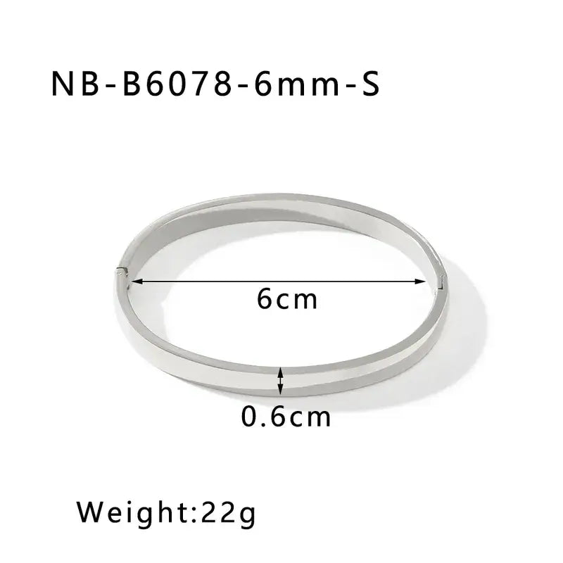 Silver Bangle Bracelets Stainless Steel Bracelet Silver