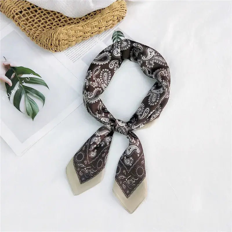 Western Paisley Silk Scarf Bandana
