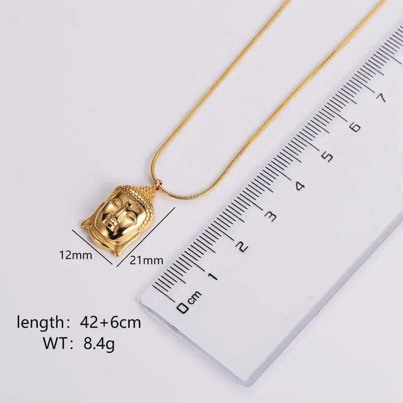 Buddha Pendant Gold Necklace Jewelry