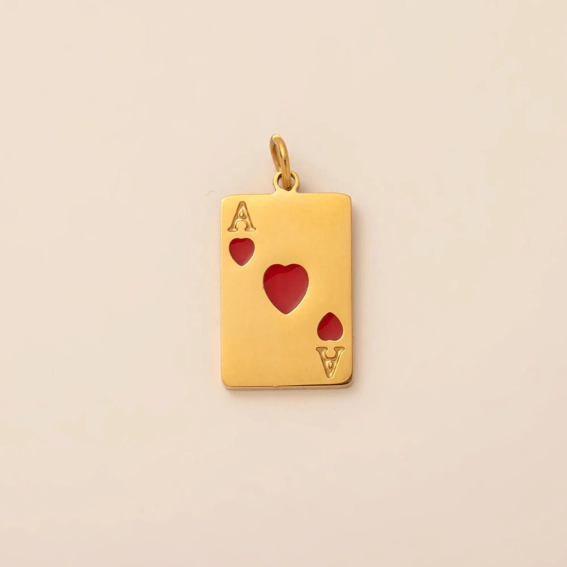 Poker Card Charm Gamble Casino Ace Card Stainless Steel