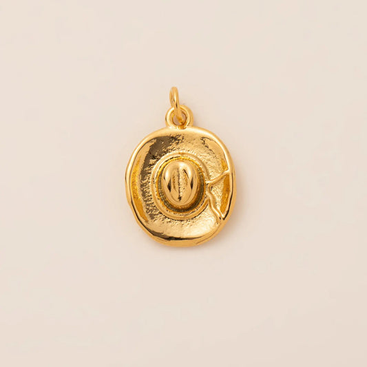 18K Gold Plated Cowboy Hat Charm Jewelry