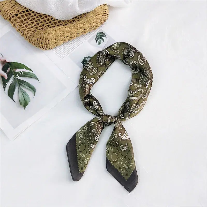 Western Paisley Silk Scarf Bandana