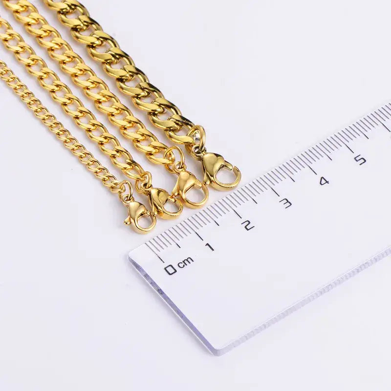 Mens Hip Hop Gold Chain or Silver Chain Necklace