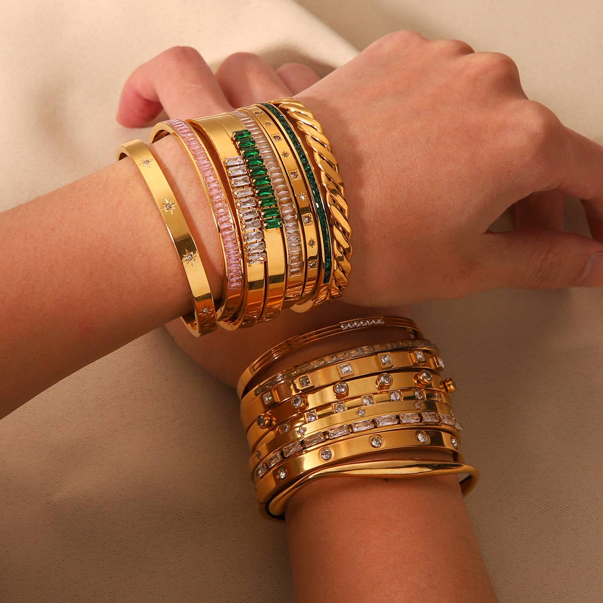Gold Plated Bangle Bracelets