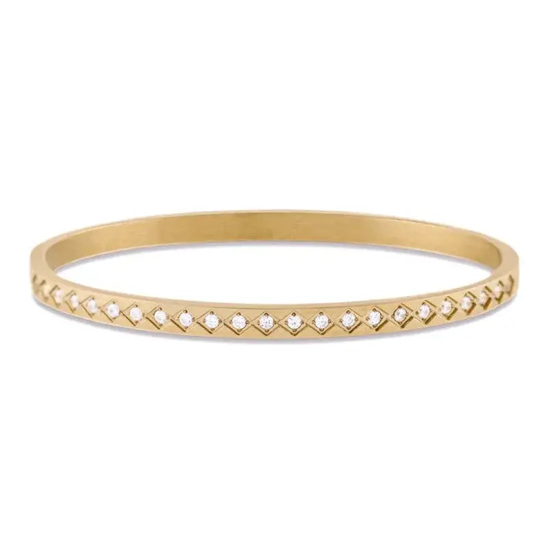 Minimalist Gold Plated Stainless Steel Bracelet Bangle Cuff