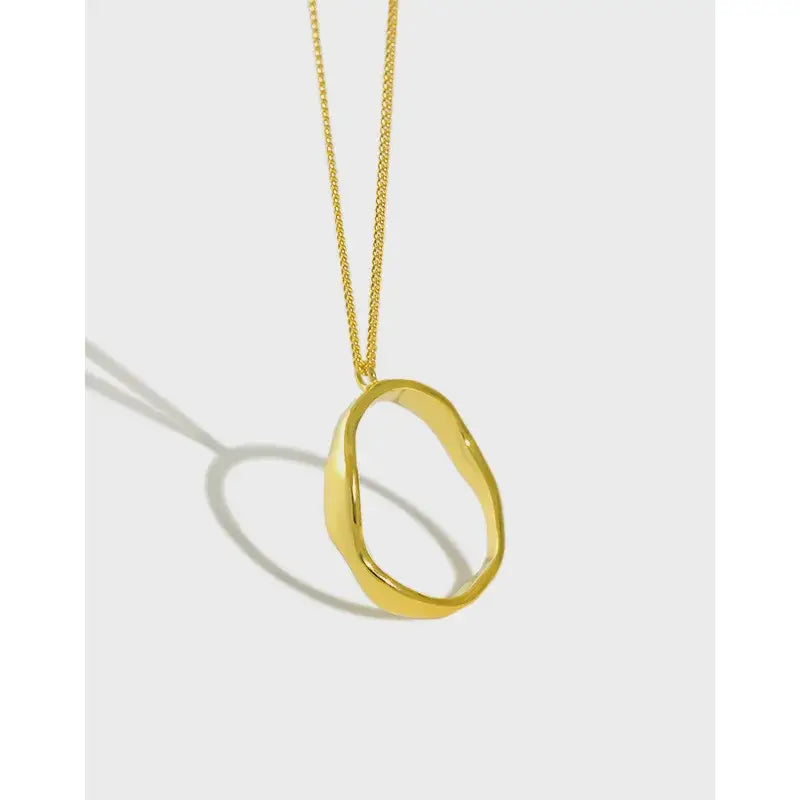 Sterling Silver Necklace with Large Round Pendant Jewelry
