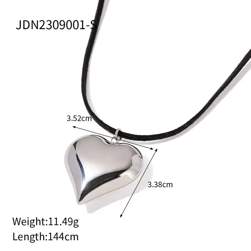 Gold Plated Pendant Black Rope Jewelry