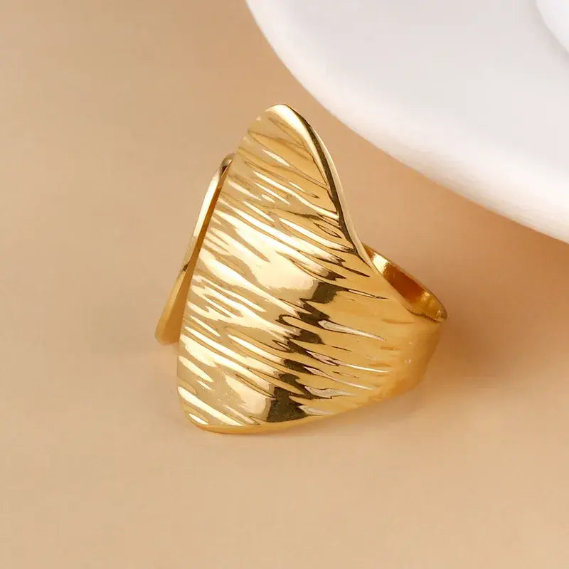 18K Gold Plated Chunky Ring – Boho Statement Jewelry