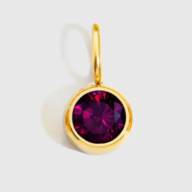 Birthstone Gem Charm For Charm Necklace Pendant