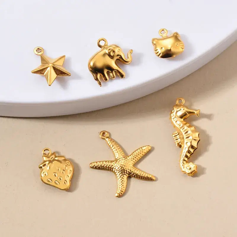 Pack of 50 Stainless Steel Charms