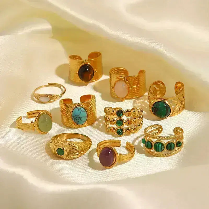 Stainless Steel Rings Gold Plated