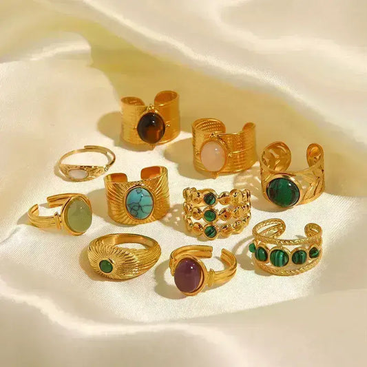 Stainless Steel Rings Gold Plated
