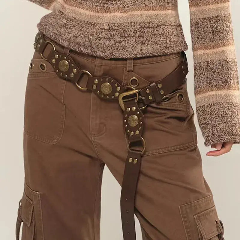 Western Belt in Black or Brown Vegan Leather Clothing